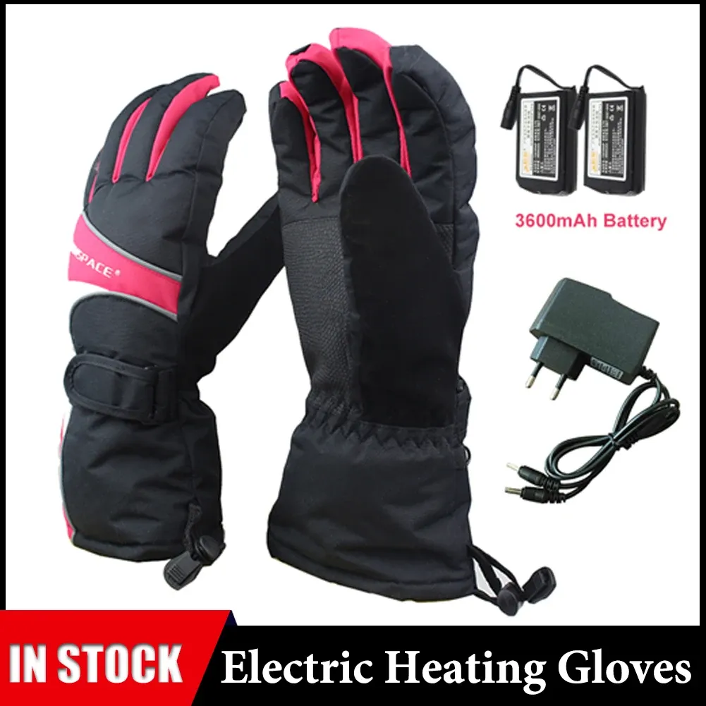 Gloves Women Electric Heated Gloves Liners Outdoor Battery Powered Five Fingers Hand USB Heating Warmers Cycling Skiing Gloves