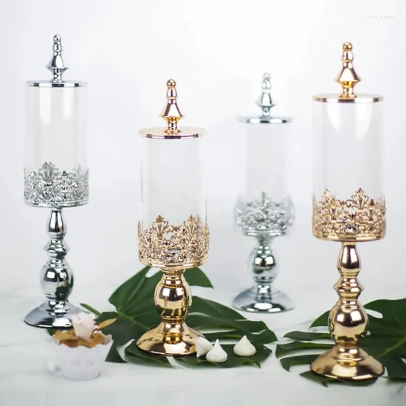 Garrafas de armazenamento tigela de açúcar tigela de casamento de sobremesa de mesa de decoração de decoração de vidro jarra de doce de vidro home biscuit home