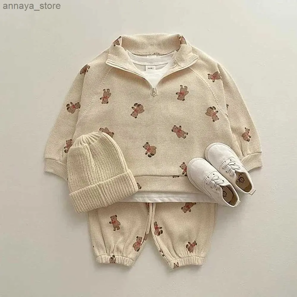 衣類セット春の幼児の赤ちゃん漫画服セット幼児の男の子の女の子長袖スウェットシャツ +ズボン2pc