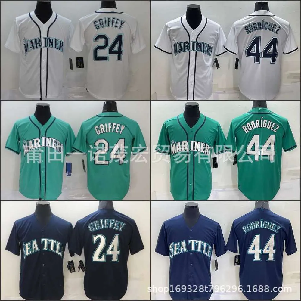 Baseball Jersey Mariners 24# Griffey 44# för fans