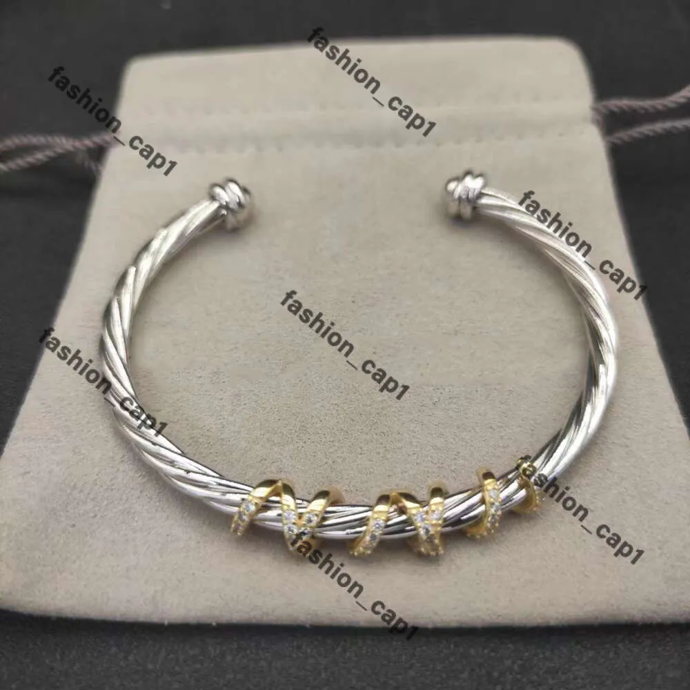 David Yurma Bracelet Dy Bangle Bangle Jewlery Designer for Women Luxury Jewelry Twisted Cable Bracelets Classic Man Bangle 디자이너 약혼 부부 Bijoux de Luxe 135