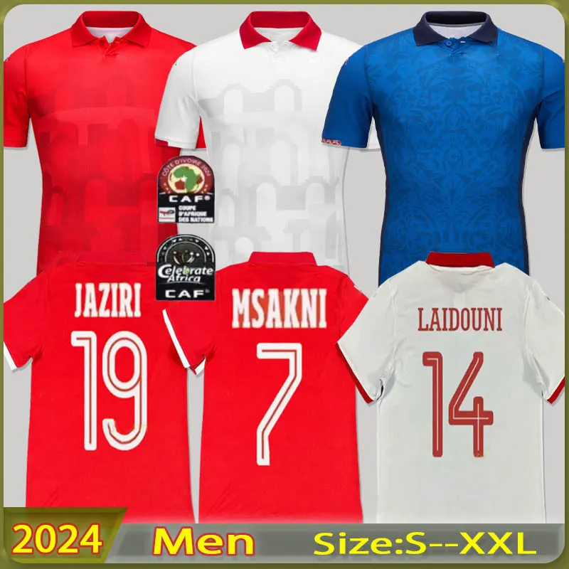 2024 Maglie da calcio in Tunisia Africa Cup Maillot de Tunisie 24 25Home Away Men Shirts Uniforms
