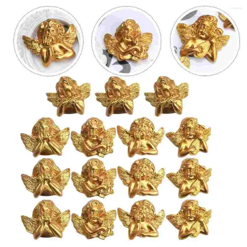 Bouteilles de rangement 15pcs angel flatback miniatures figurines résine de Noël embellissements ornements