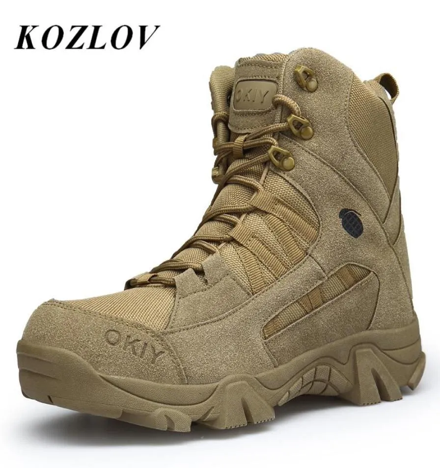 Boots Military Hommes Chaussures décontractées Laceup en cuir authentique Afficier imperméable outils pour hommes Tactical Botas Hombre Bot6036901