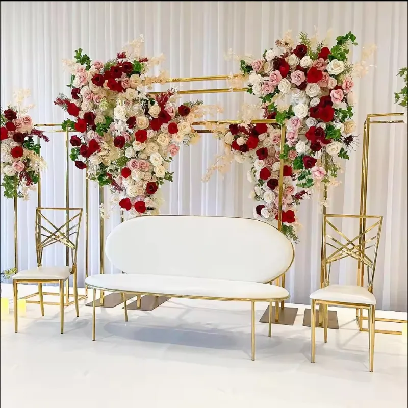 5pcs Décoration de mariage Cadre de fond Colonne Colonne Plinth Fleur Fleur Fleur de pelouse extérieure Partage décoratif Prop