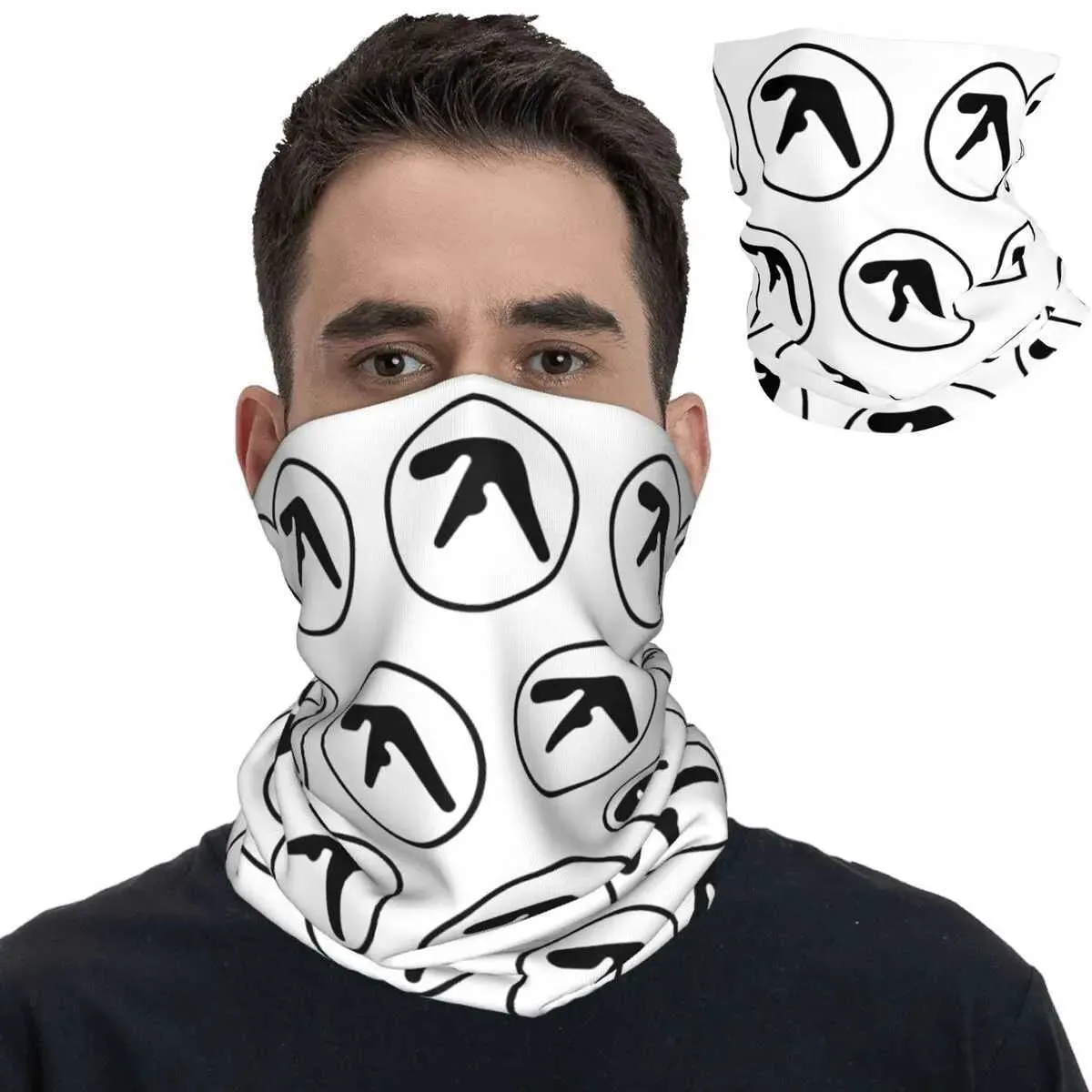 Masowe maski na twarz szyi gaiter aphex bliźniacze vintage bandana dekoltowa okładka nadrukowana Y2K Balaclavas Salia ciepły opaska na mężczyzn dla mężczyzn Dorosłe oddychanie Y240425