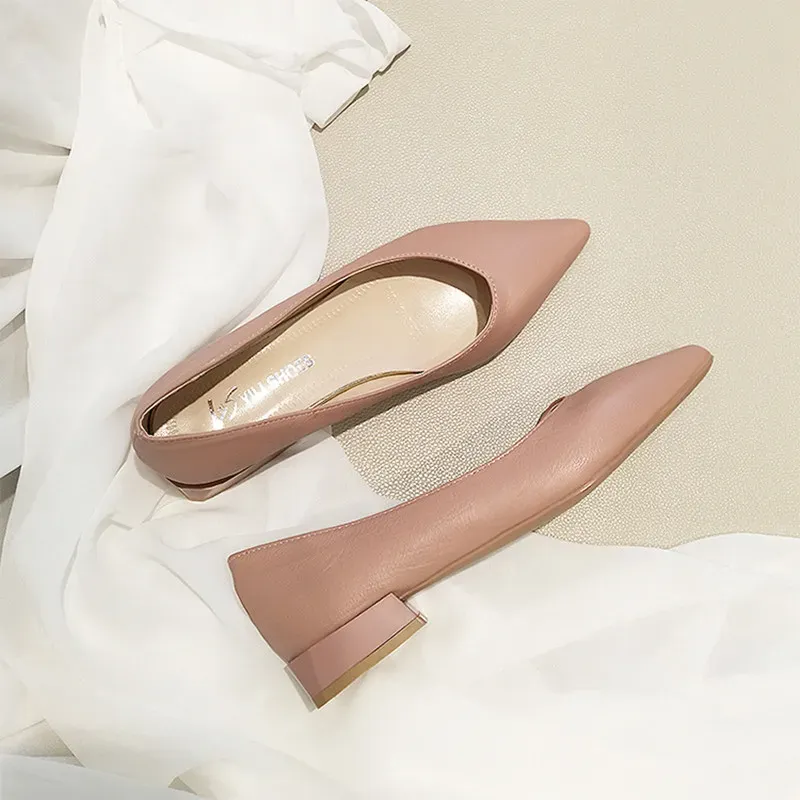 Сапоги классический простые заостренные пальцы на каблуках высокие каблуки 3 см на низких каблуках лодочные туфли карьерная обувь мода мода v дизайн розовые женщины насосы