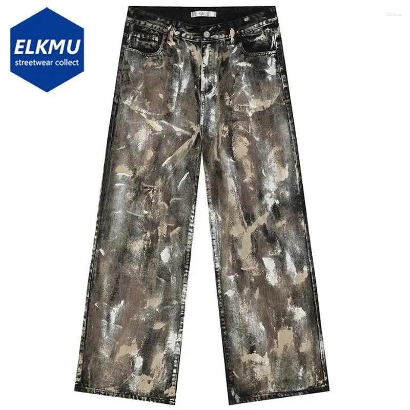 Men's Jeans Men Baggy Camouflage Straight Denim Pants Harajuku Streetwear Hip Hop Korean Fashion Man Trousers