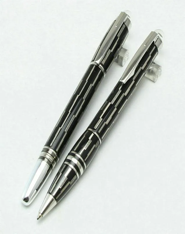 2pcslot Classique Starwaikers Black Metal Rollerball Pen Ballpoint Pen with Monte Brands Serial Number Option Cufflinks sh6453169