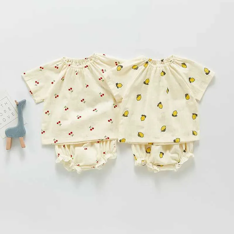 Dompers Baby Bodysuits Lemon Print Toddler One Piet