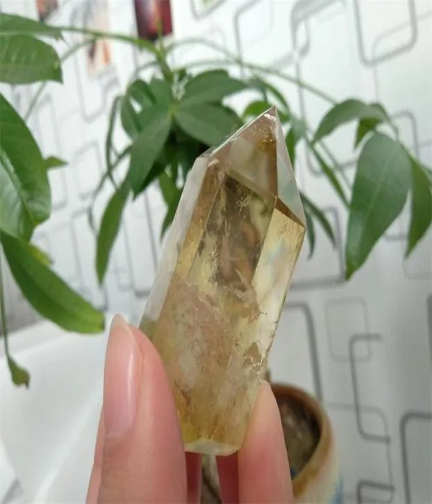 Natural Citrine Quartz Crystal Point Wand Healing crystals Natural stones and minerals as chrismas gift 8832825