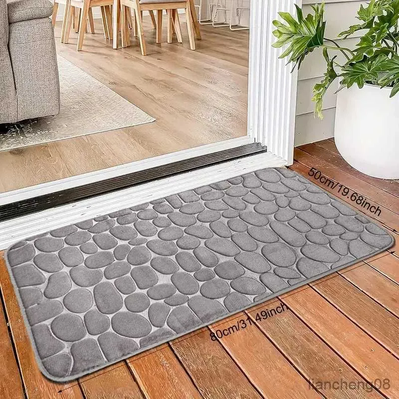 Mattes de bain tapis de bain pavé de salle de bain tapis de salle de bain Mat à sol en mousse Bathmat épais absorbant doux absorbant non glissant tapis lavable pour douche de bain