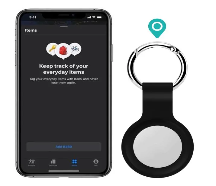 Mobiltelefonbänder für Apple Airtags Flüssige Silikonhülsen -Locator Tracker Antilost -Gerät Keychain Protective44442641