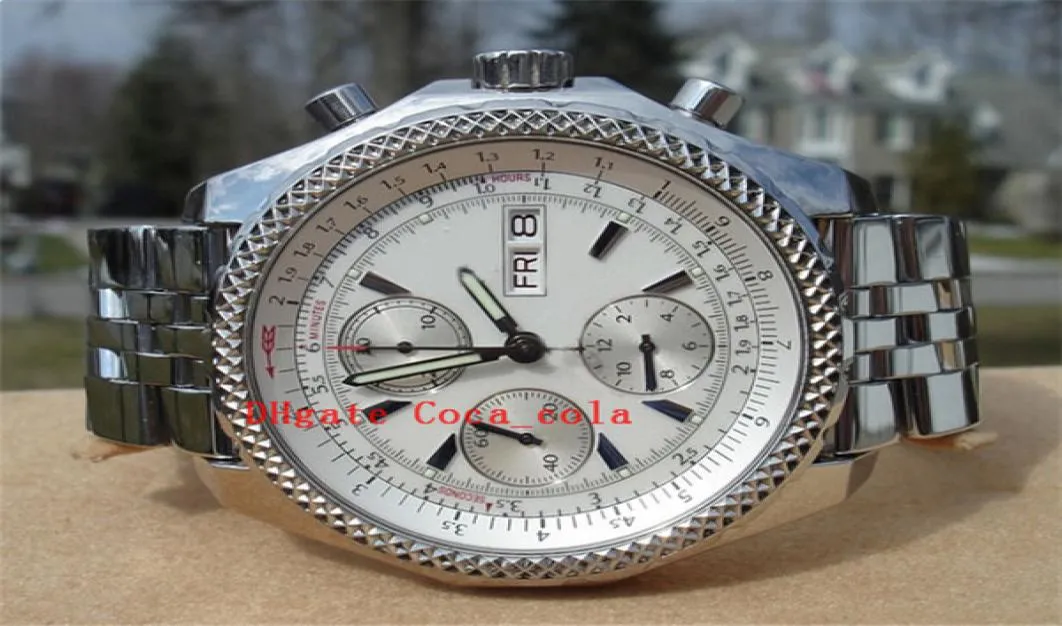 Luxury Quartz Chronography 44mm GT A13362 Gorgeous White Dial Men Men039s Watch Dress Watches3552424