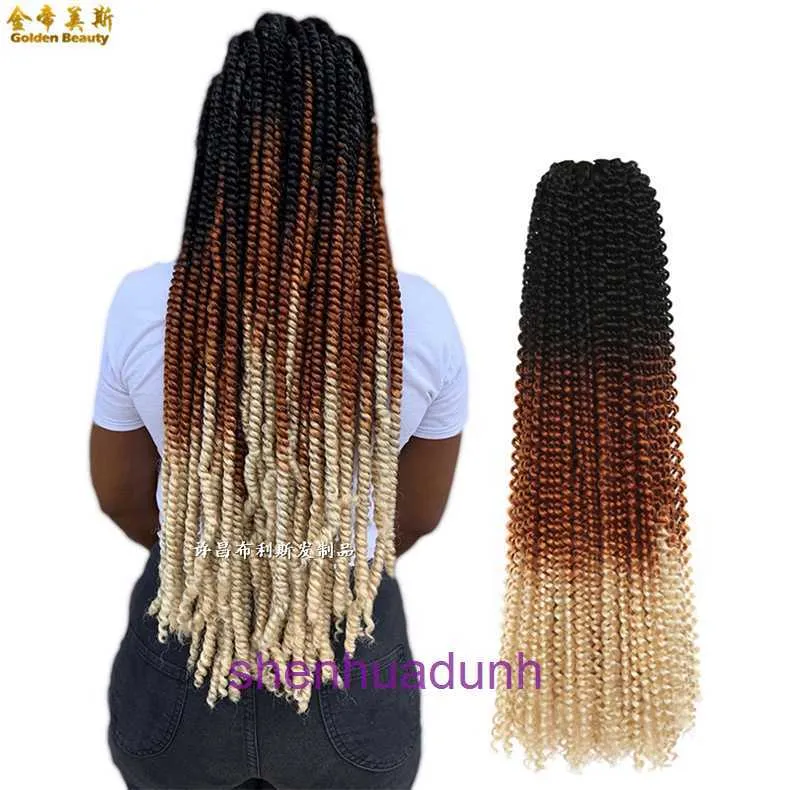 Wigs and hair pieces 24 inch crochet synthetic wig long curly water wave pass twist