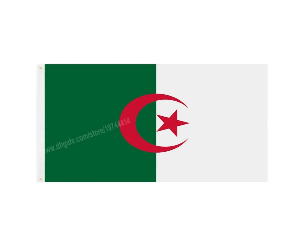 Algeriets flaggor National Polyester Banner Flying 90 x 150cm 3 5ft flagga över hela världen över hela världen kan anpassas 5118843