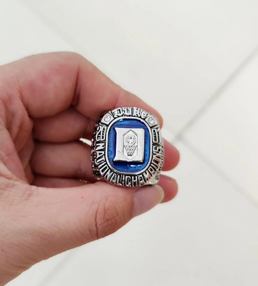 2001 Duke Blue Devils Basketball National Champions Ring con regalo di promozione dei fan souvenir in legno Whole5931816