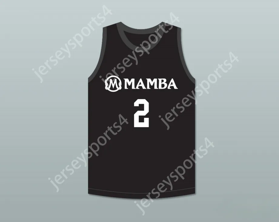 Özel herhangi bir isim numarası erkek gençler/çocuklar gianna 2 mamba ballers siyah basketbol forması üst dikişli s-6xl