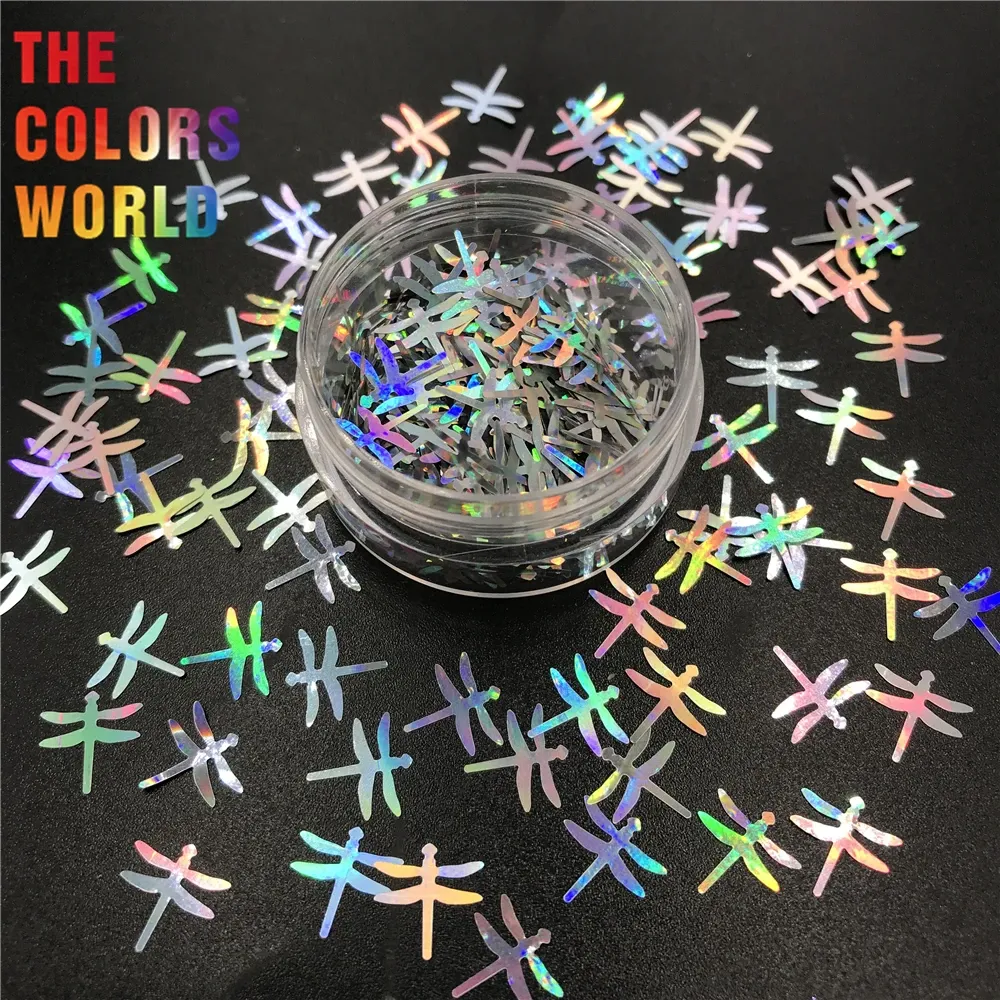 Glitter TCT372 Dragonfly 9,5 mm Nails Nail Art Décoration Tobeurs Craft Craft Handmade Accessoires Festival Party Fournisseur