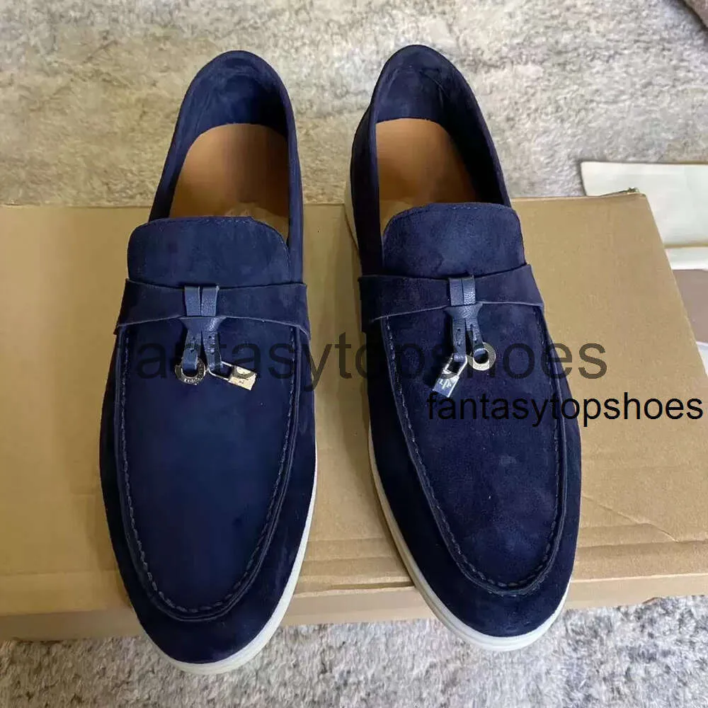 Loro Piano LP chaussures robes chaussures British Style British Casual Womens Mandis Velvet Low Top Summer Walk Mens Flats 35-46 EA09