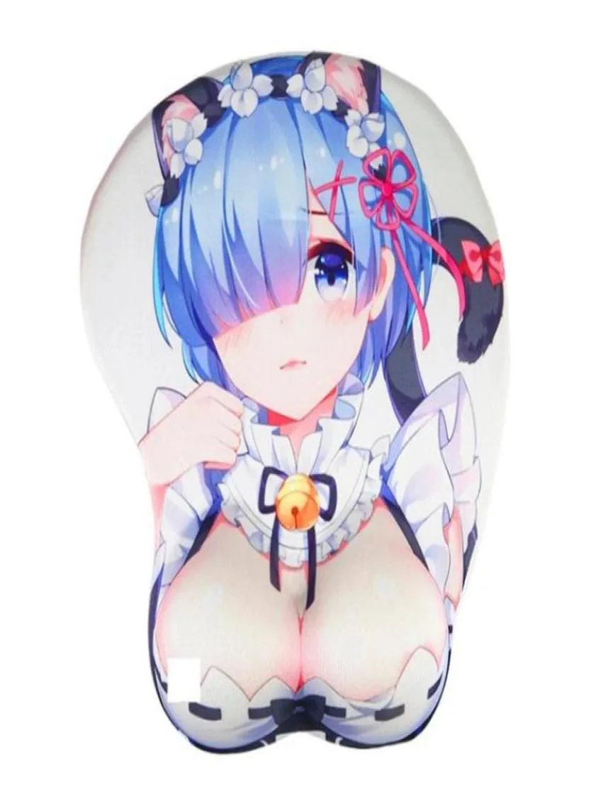 FFFAS Cartoon 3D Breast Mouse Pad Silicone Wrist Rest Japan Korea Anime Mousepad Chest Resist Muismat Tapis De Souris Sex Decor Y07344505