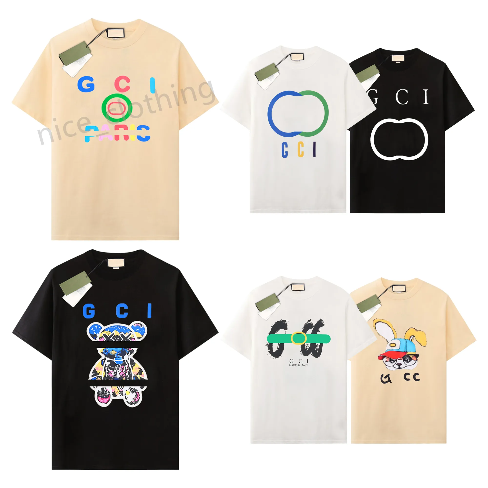 Diseñadores de moda diseñadores de la camiseta de lujo de lujo camisetas para mujer con letras estampadas mangas cortas camisas de algodón de verano hombres camisetas sueltas
