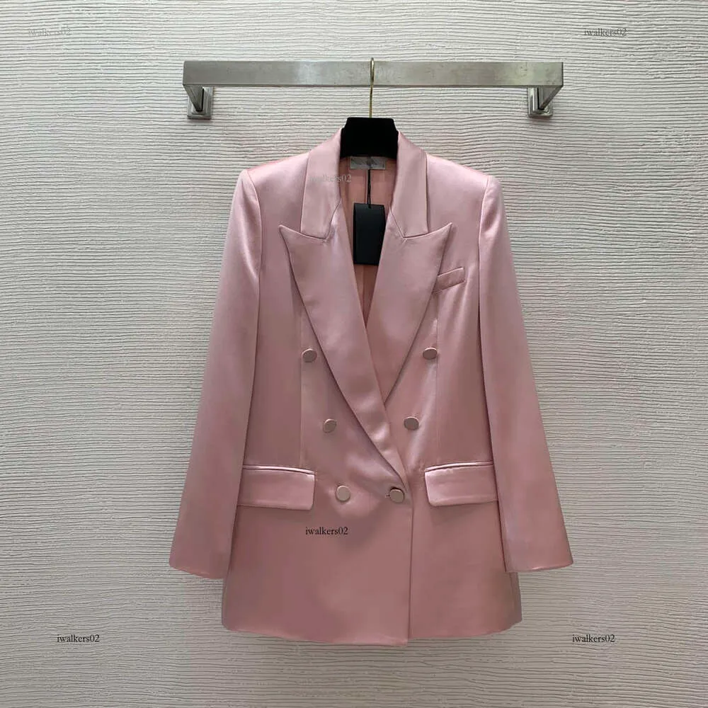 Merkpak Women Suits Coat Designer Dames Fashion Dinner deel Dubbele borte met lange mouwen roze Blazer Pak Jacked overjas 25 april 25 april