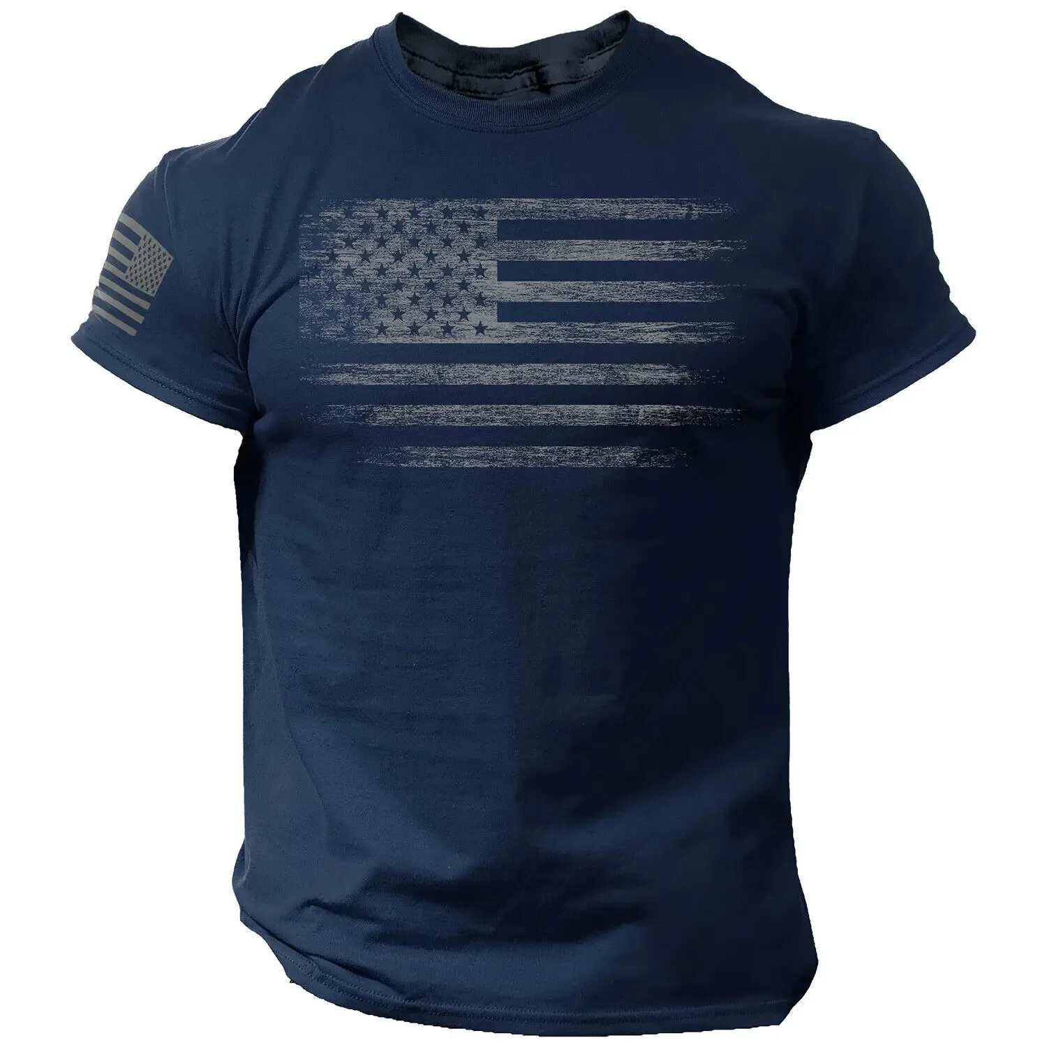 Gymmen T-shirt för män 3D-tryck USA Flag T-shirt överdimensionerad avslappnad kortärmad sommarsportkläder män Kläd Tees toppar 240425