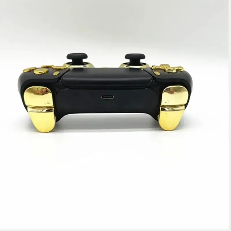 Case Matte Black Black fai -da -te Copertina di guscio di alloggiamento personalizzato Copertina di sostituzione in oro cromato rivestimento decorativo per PS5 PlayStation 5 Controller