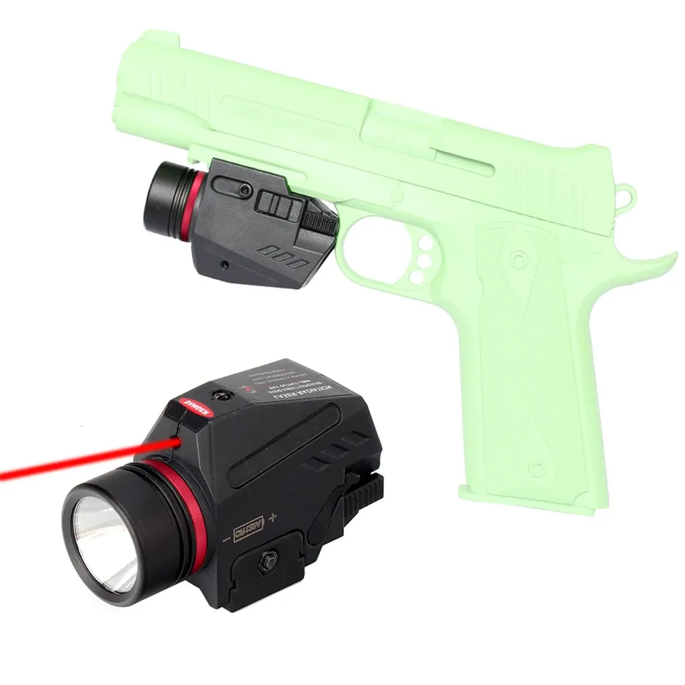 Lichter Taktische Waffenleuchten Kombination Laser Taschenlampe Taktische LED -Pistole Rotlaser Sehung für 20mm Picatinny Rail Gun Blube Scout Light