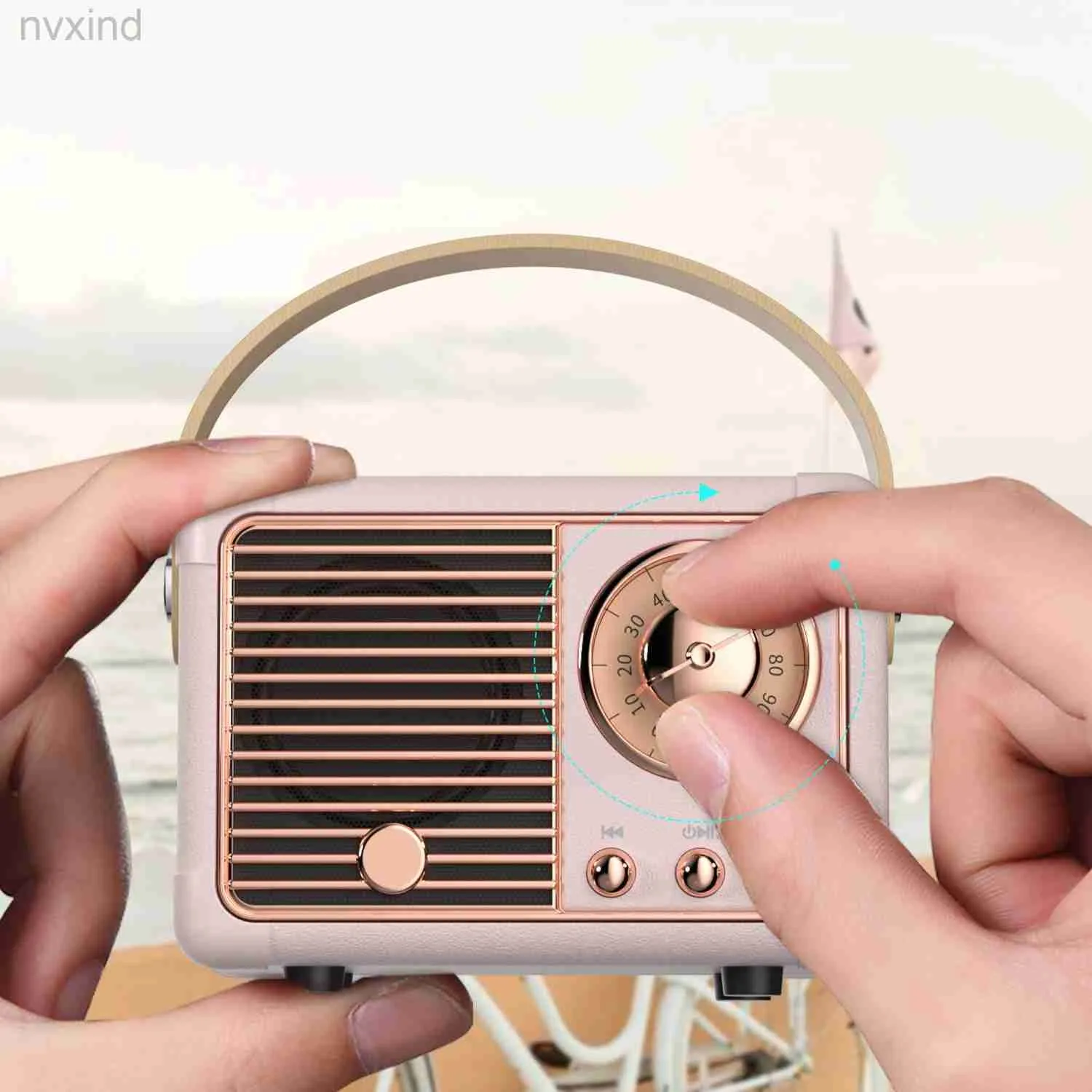 IVLH Portable Speakers Retro Bluetooth Speaker HM11 Classical Retro Music Player Sound Stereo Portable Decoration Mini Speakers Travel Music Player d240425