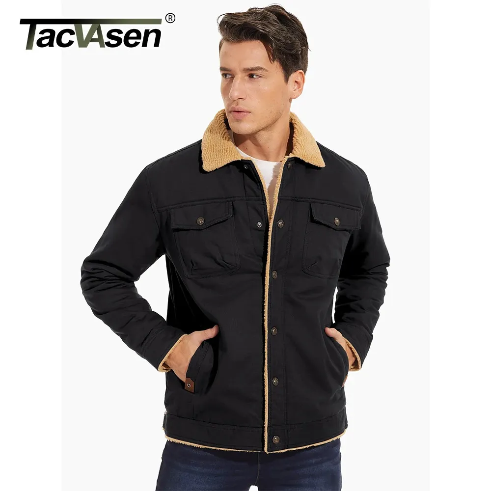 Veste Homme Longue Coupe Sherpa Polaire - Pour Intérieur/extérieur, Style Aviateur, Hiver Chaud - 4
