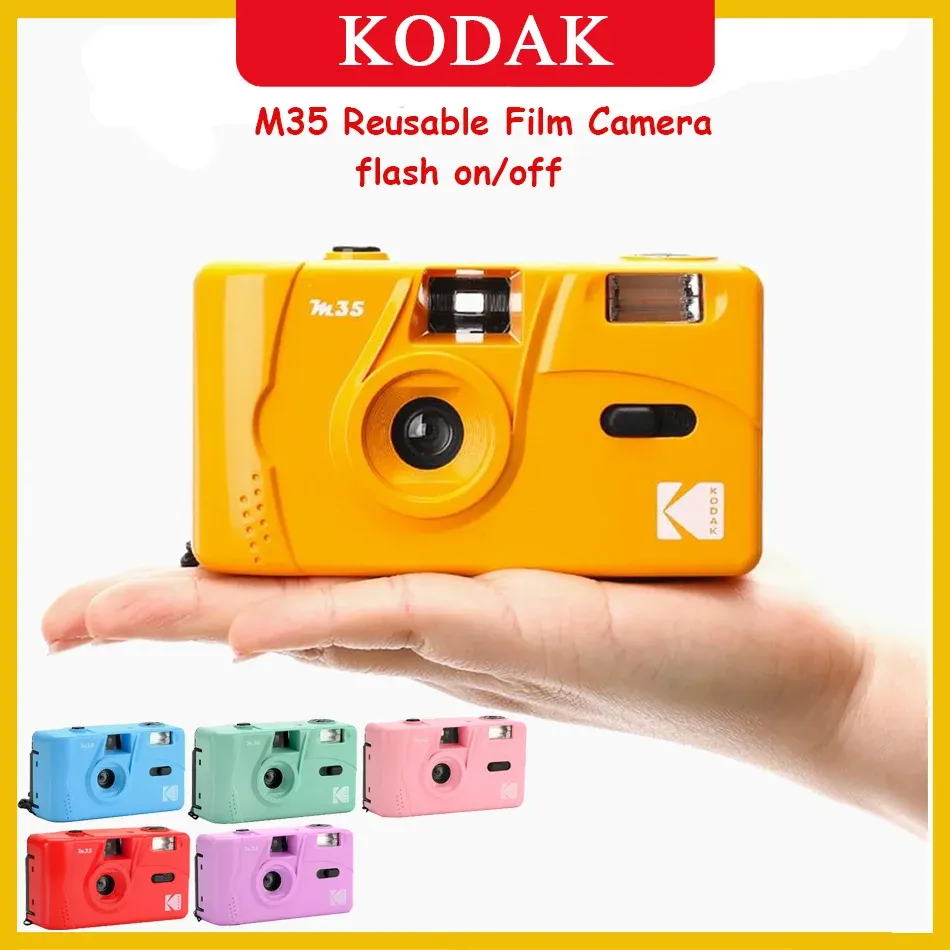 Camera Kodak M35 Film Camera Vintage Retro Retro 35 mm Roll Flash Réutilisable MANUEL ET RECONDRATION VTG MINI PAMICATRE Toy Multicolor