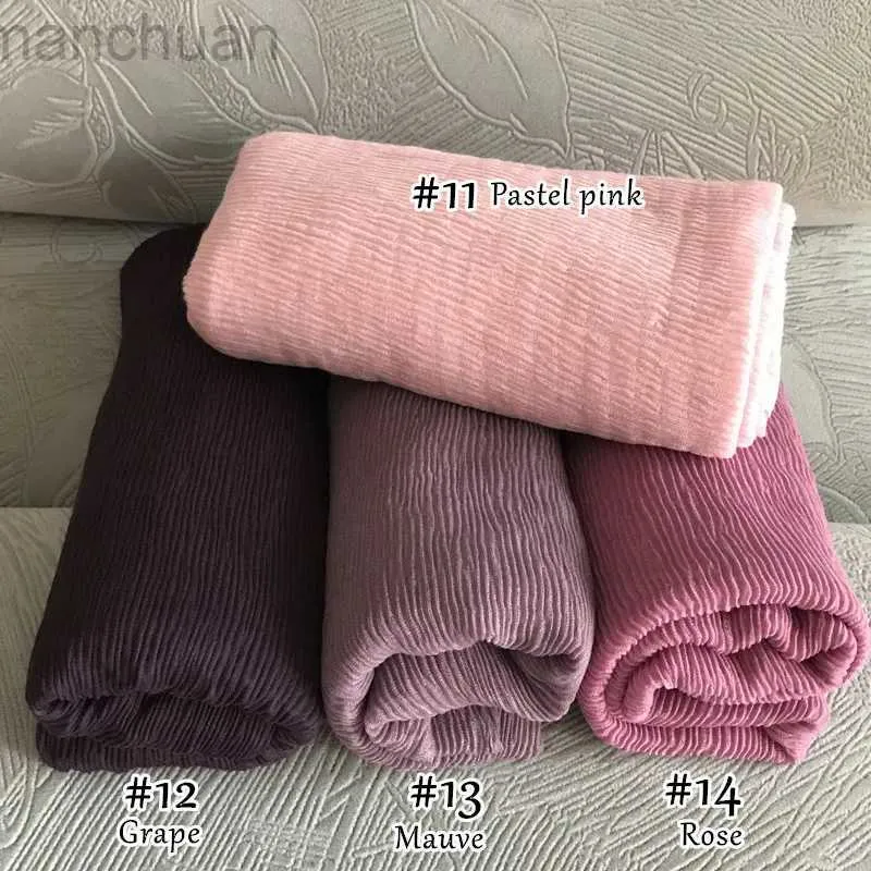 0i37 Hijabs Cotton Rayon Hijabs Scarf Solid Headscarf Wraps Big Size Plain Long Shawls Muslimska kvinnor Hijab Islamiska turban pannband