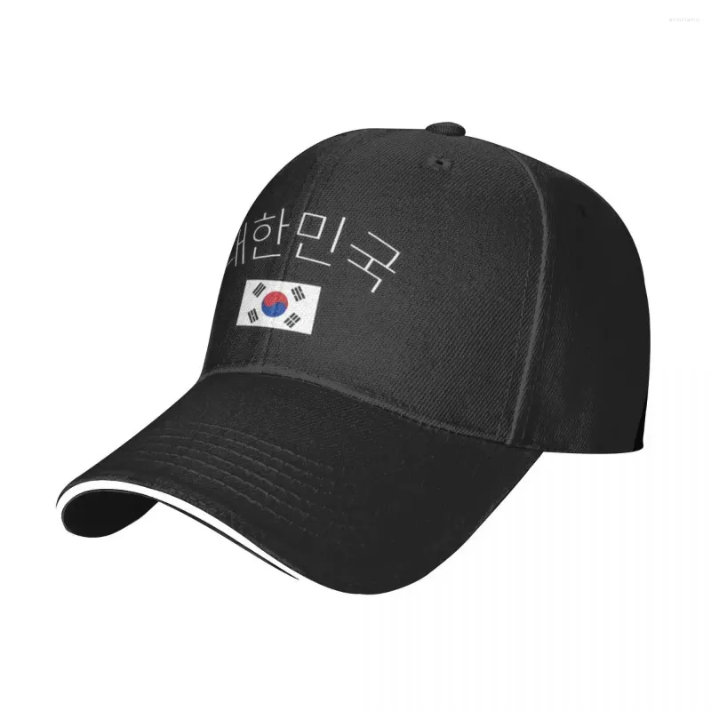 Boll Caps Korea Language Flag High-End Baseball Women Men Outdoor Womens Snapback Coquette Dad Hat