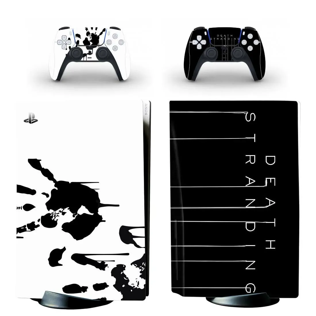 Autocollants Death Branding Sect Disc Standard Skin Sticker Sticker Decal Cover pour Playstation 5 Console et 2 Contrôleurs PS5 Disque Disque Vinyle