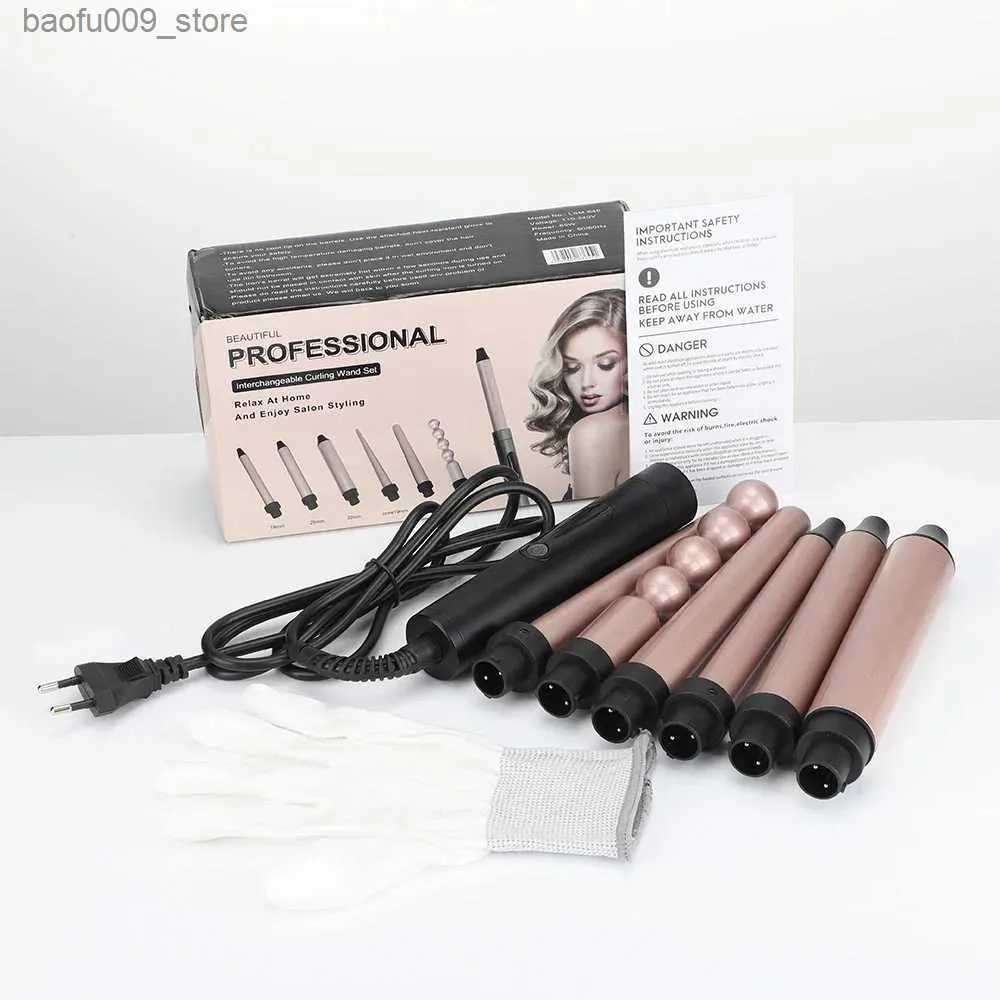 Curling Irons Professional Curling Iron 30s Quick Heat Curler Hair Styling Tool Wand Long-Last Style Care Q240425