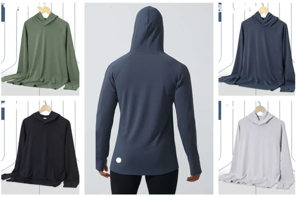 LU LU L-1090 Spring Autumn New Men's Hooded Pullover Running Sports Fitness Clothes Breathable Casual Long-sleeved Hoodies Designer Fashion Clothing 345423