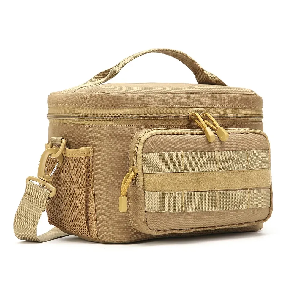 Väskor isolerad termisk picknickväska med axelband taktisk molle / kamrater