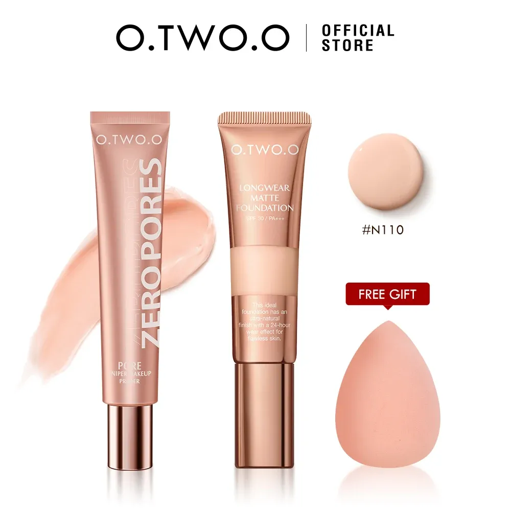 SETS O.TWO.O 2PCS MAVALUP Set Primer Primer Moisture Primer Fondation Crème Amorceau d'agriculture éclaircissant étanche pour le maquillage pour le visage