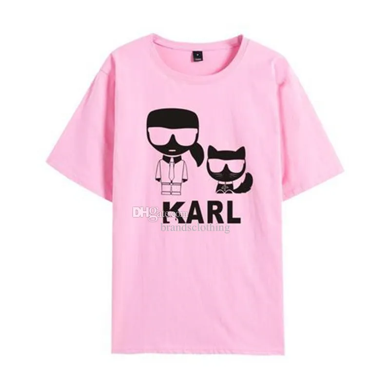 Karl Women T-shirt avec dessin animé T-shirt à manches courtes décontractées Tshirt Lagerfield Femmes