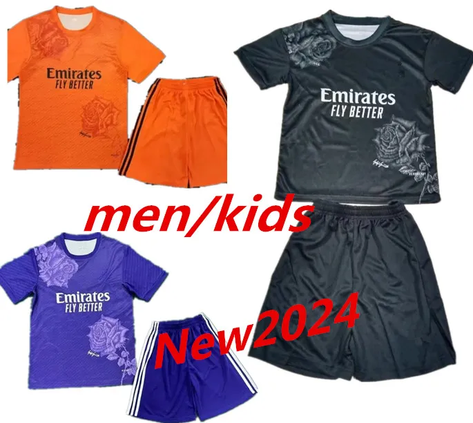 2024 MBAPPE 4番目のホームサッカージャージ24 25ファンプレイヤーフットボールシャツVini Jr Tchouameni Modric Valverde 2023 2024 Men Kids Real Madrids Bellingham Uniorm 999