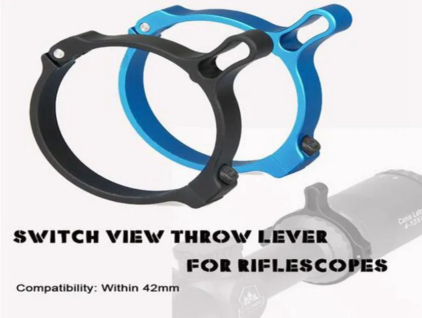 Black Blue Aluminum Tactical Switch View Throw Lever for Riflescopes 1160653