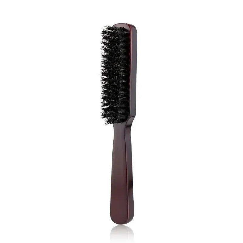 2024 Poignée en bois Bristle Nettoyage Bristle Brosse coiffure Men Brosse de barbe anti-coiffure anti-coiffeur