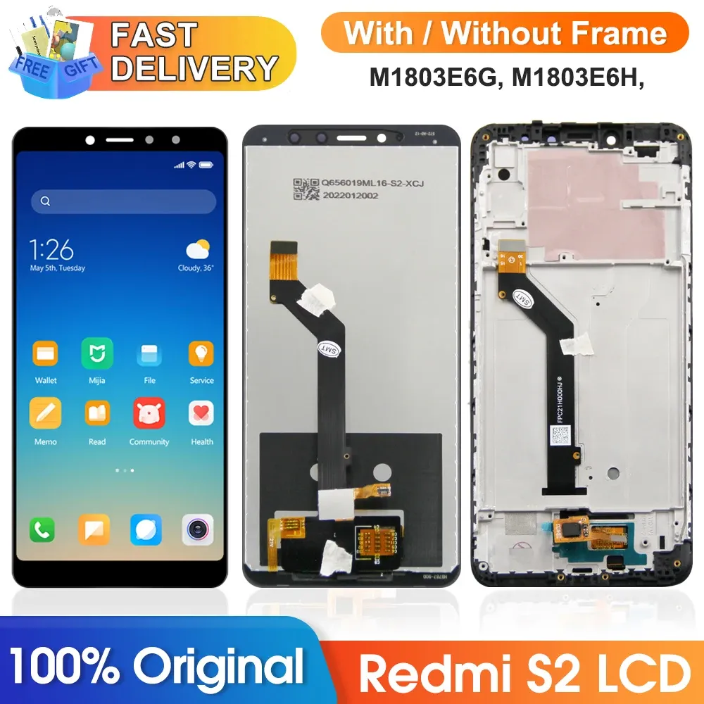 Screens 5.99'' Screen for Xiaomi Redmi S2 M1803E6G M1803E6H LCD Display Digital Touch Screen with Frame for Xiaomi Redmi Y2 Replacement