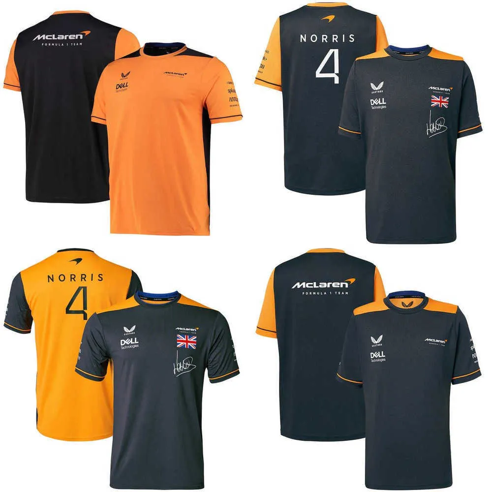 McLaren F1 Team T Shirt 2023 Yaz Erkekler Formül 1 Yarış Giysileri Kısa Kollu Açık Hava Sporları Hızlı Kuru Wv6p
