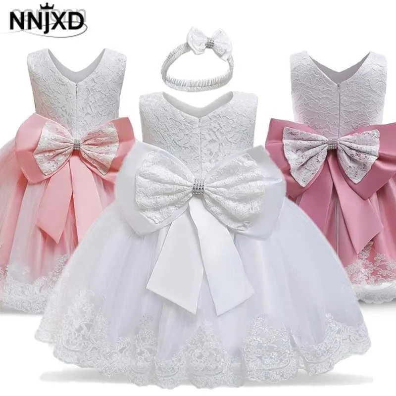 Robes de fille bébé fille baptême robes robes de fête pour filles 1 an d'anniversaire robe de mariée princesse en dentelle bébé blanc baptême vêtements d240425