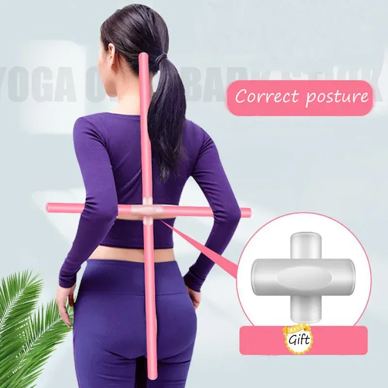 Vestito 2pcs stick yoga stenting strumento spalla schiena accessori da yoga correttivo accessori a spalla aperta di bellezza di bellezza formazione formazione