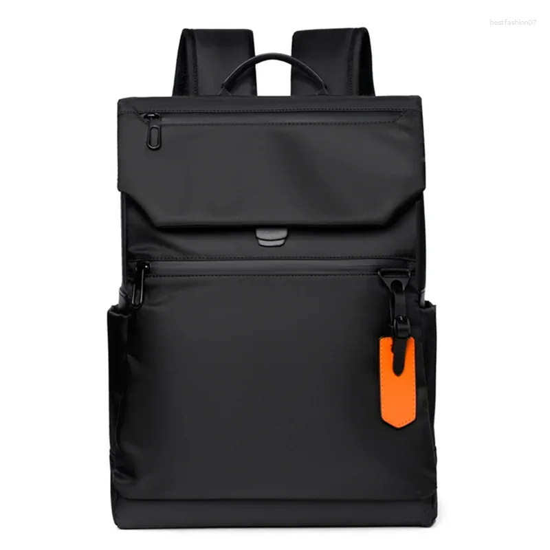 Backpack de alta qualidade à prova d'água de laptop masculina designer de marca preta para negócios urbano homem USB Charging