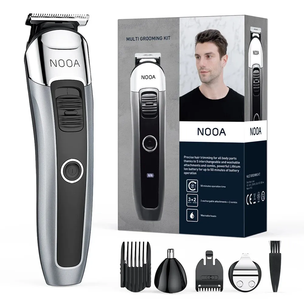 NOOA Professional Electric Hair Clipper Trimmer For 3 IN 1 UBS Rechargeble Create Hairstyle Safety 240411